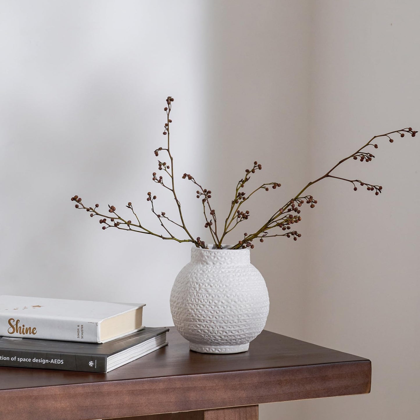 3.9 Inch White Ceramic Decorative Flower Vases