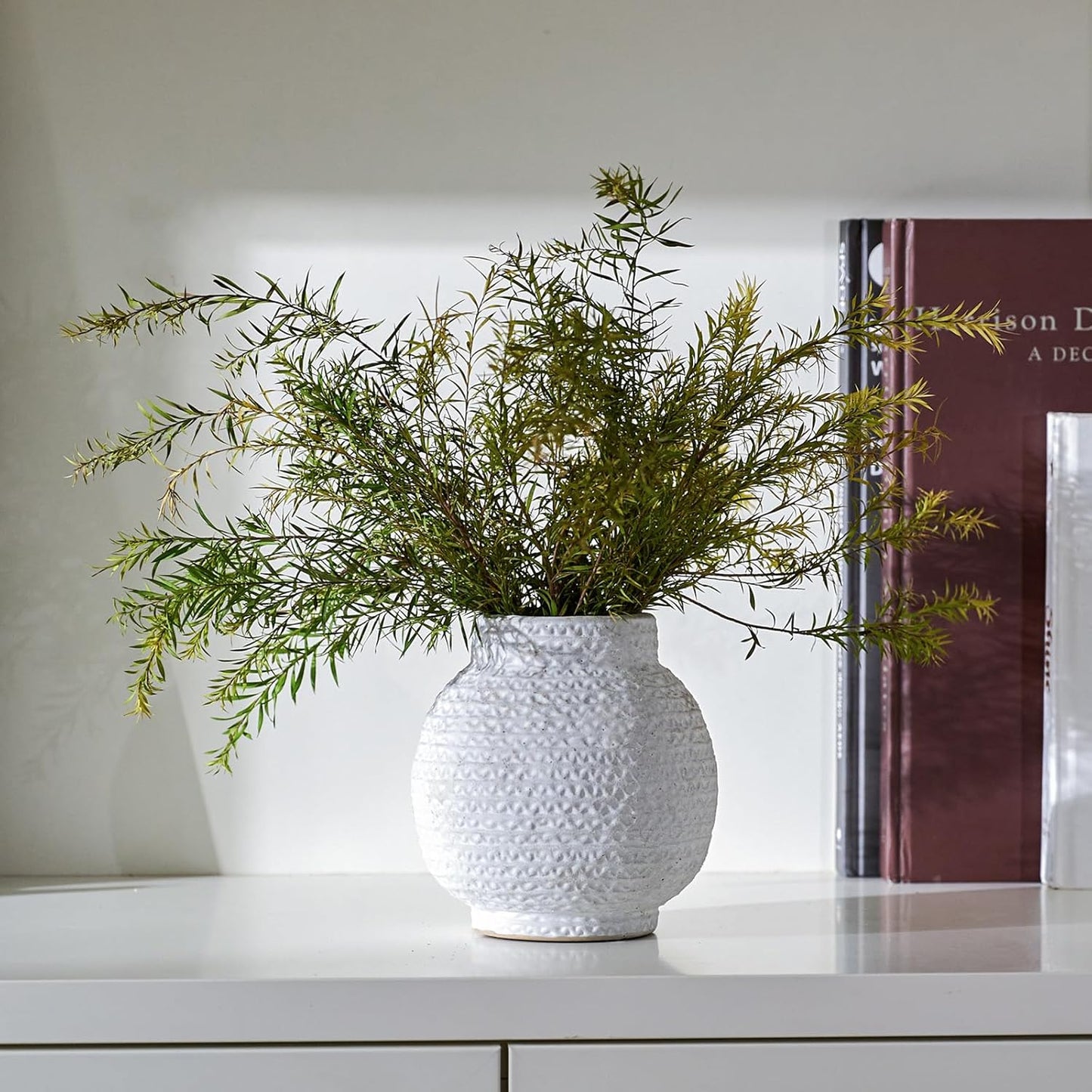 3.9 Inch White Ceramic Decorative Flower Vases