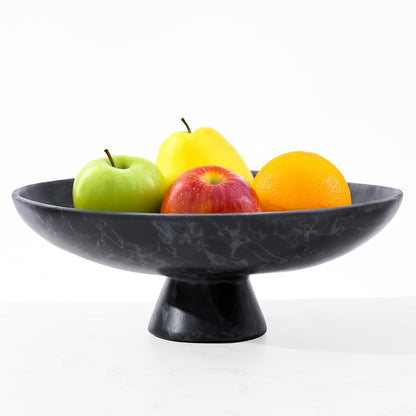11.2 Inch Black Resin Decorative Fruit Bowl
